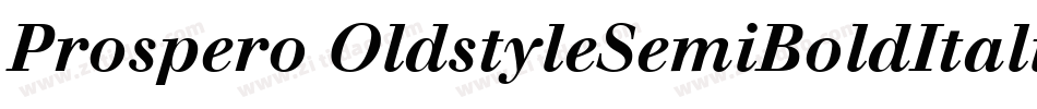 Prospero OldstyleSemiBoldItalic字体转换